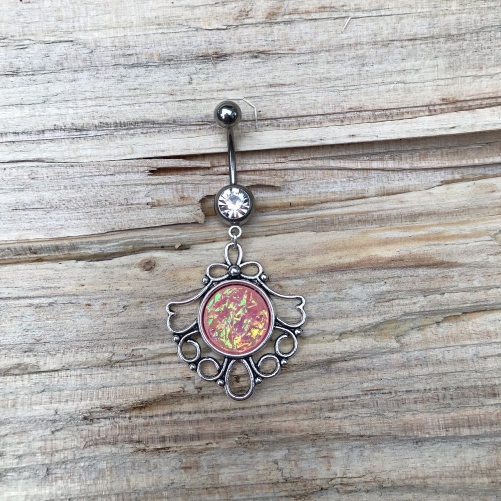 Beautiful Opal Belly‎ Button Ring